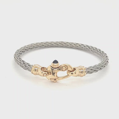 Nouveau Braid® 4.5mm Cable Bracelet with 14K Yellow Gold Mariner's Clasp®