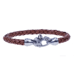 Bolo Braid Leather Bracelet with Mariner's Clasp®
