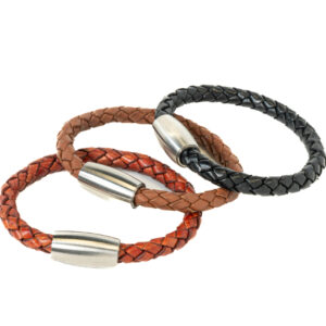 Bolo Braid 6mm Leather Bracelet with Magnetic Clasp