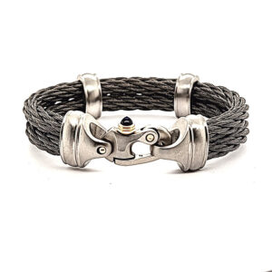 Nouveau Braid® 6.5mm Double Cable Bracelet with Mariner's Clasp® & 14KY Accents