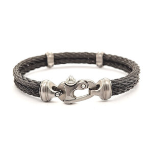 Nouveau Braid® 4.5mm Double Cable Bracelet with Mariner's Clasp®