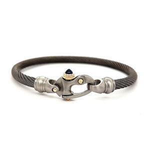 Live Wire 4.5mm Cable Bracelet with Mariner's Clasp® and 14K Gold Accents