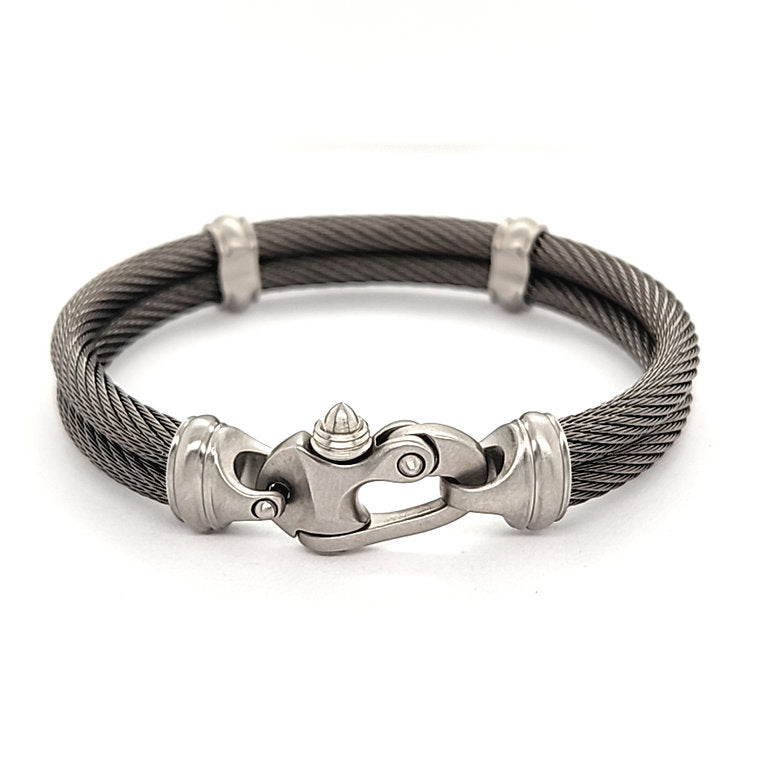 Live Wire 4.5mm Double Cable Bracelet with Mariner's Clasp®
