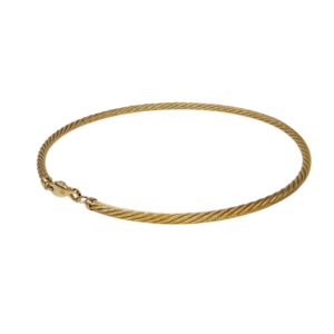 14K Gold Cable Bracelet 2.4mm with Pincher Clasp - Call for Quote