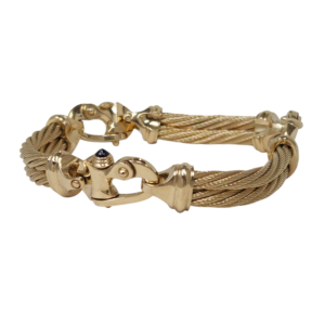 14K Gold Cable Bracelet 4.5mm Double Link w/Mariner's Clasp® - Call for Quote