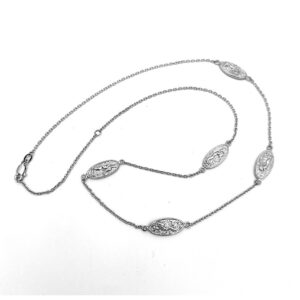 Fairform Flyer Sterling Silver, 5 Station Necklace